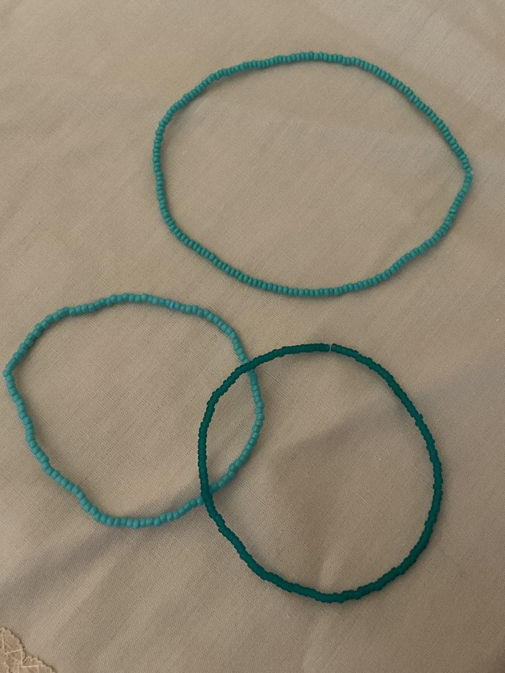 Beads bracelets and anklet set